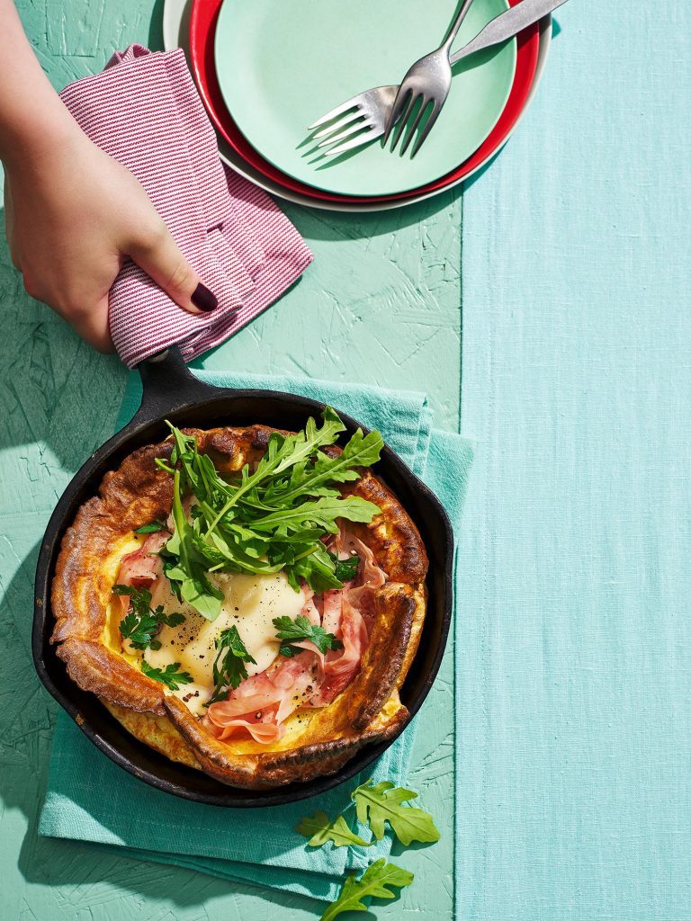asda magazine savoury dutch baby cheese ham pancake