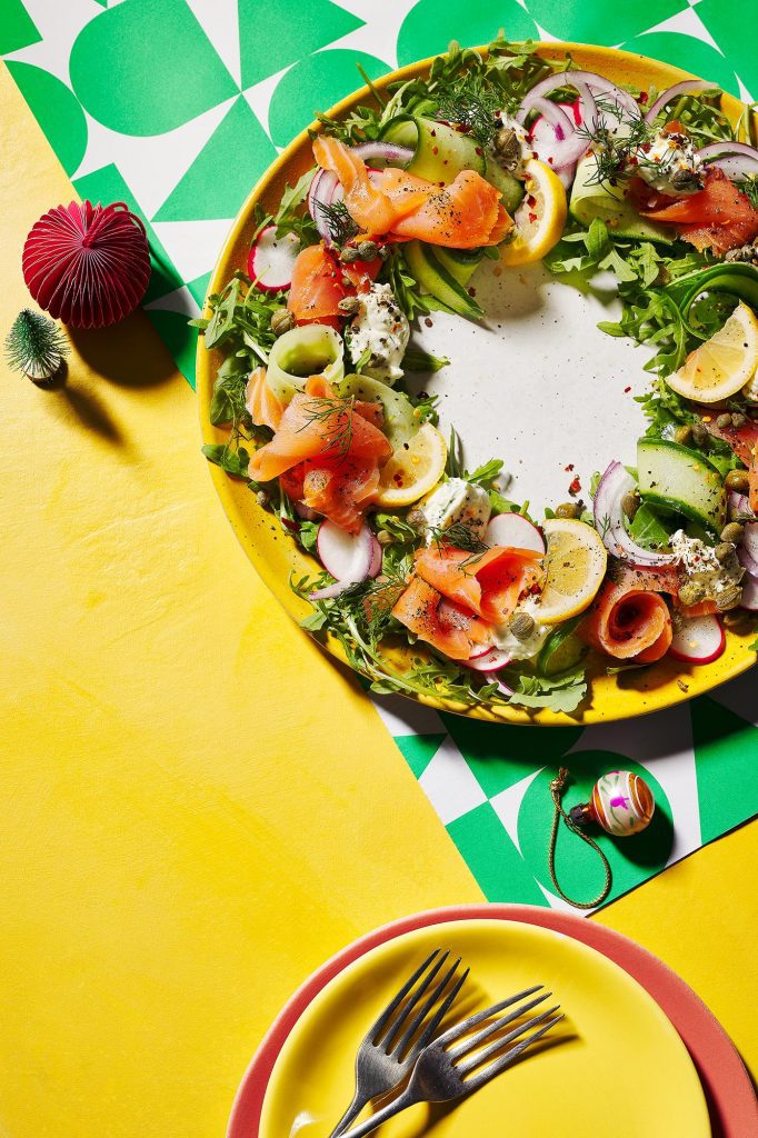 Asda magazine November December 2022 issue smoked salmon sharing wreath