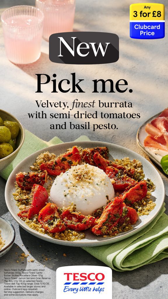 tesco burrata with semi dried tomatoes