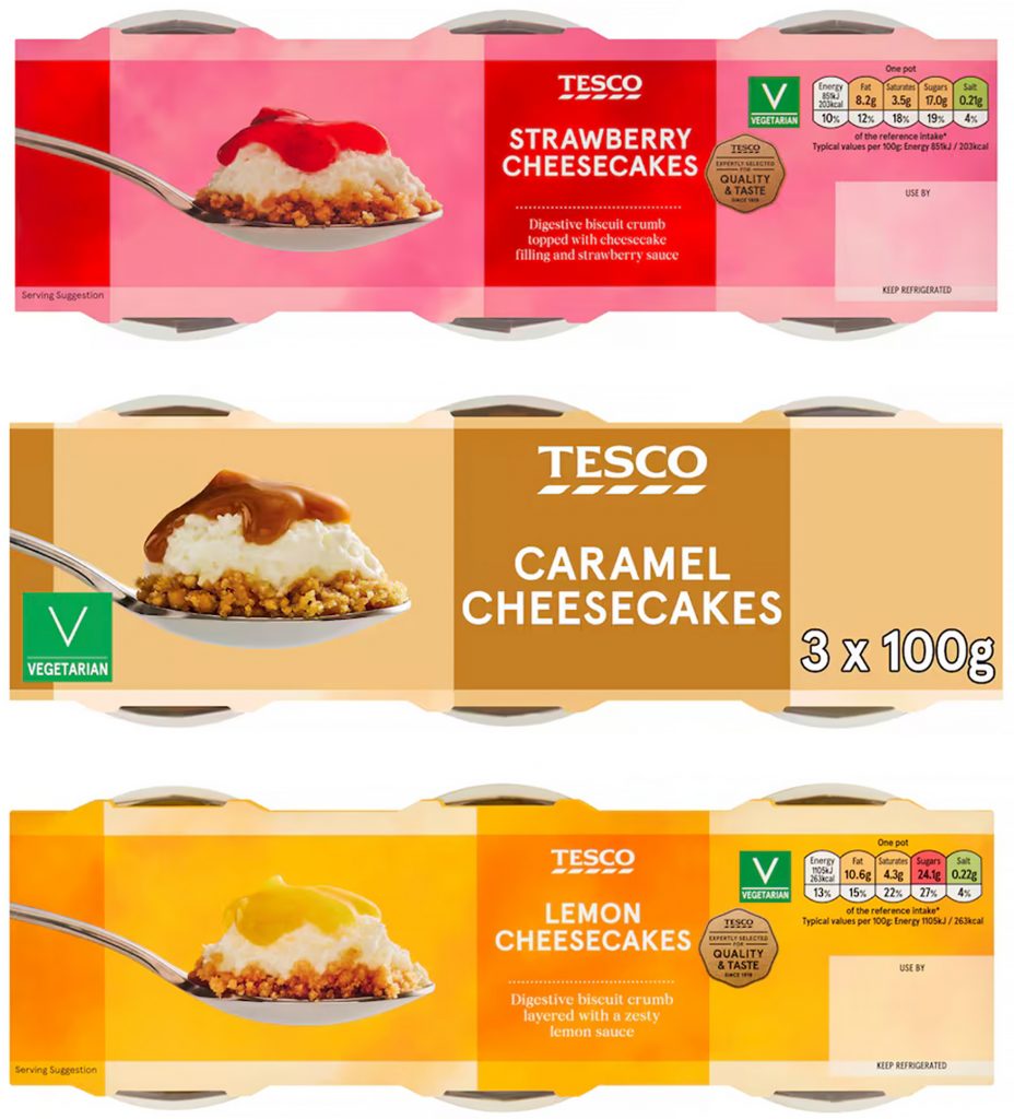 tesco dessert pots packaging