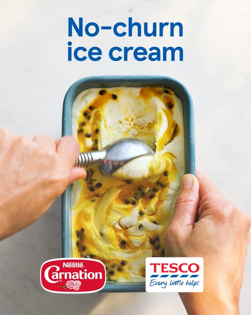carnation social video for tesco scooping ice cream