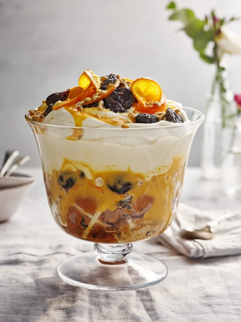 delicious magazine march 2021 earl grey candied orange cream hot cross bun trifle