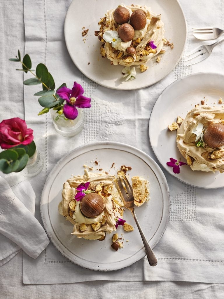 delicious magazine march 2021 malted chocolate meringue nests