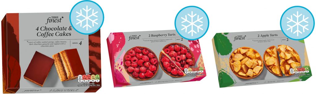 tesco finest frozen desserts packaging