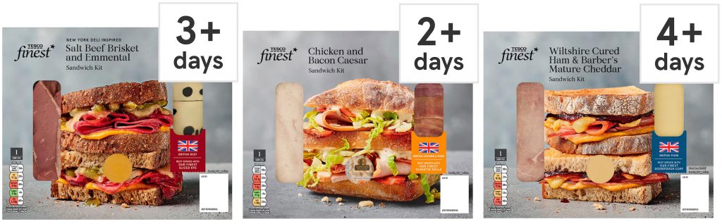 tesco finest sandwich kits packaging