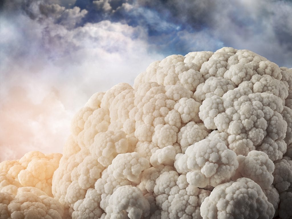 cauliflower looking like clouds