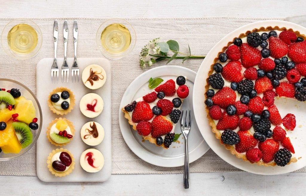 Image of a variety of desserts shot for Marks and Spencer for the website of their Food To Order