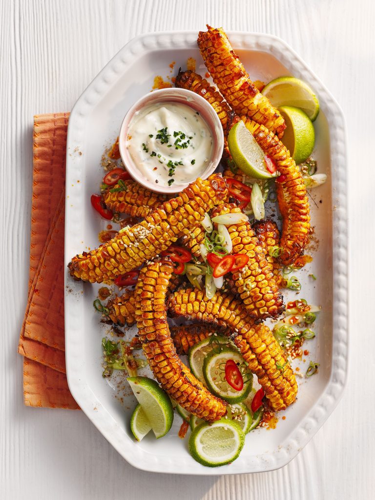 mowgli meat free corn ribs with green chilli mayo