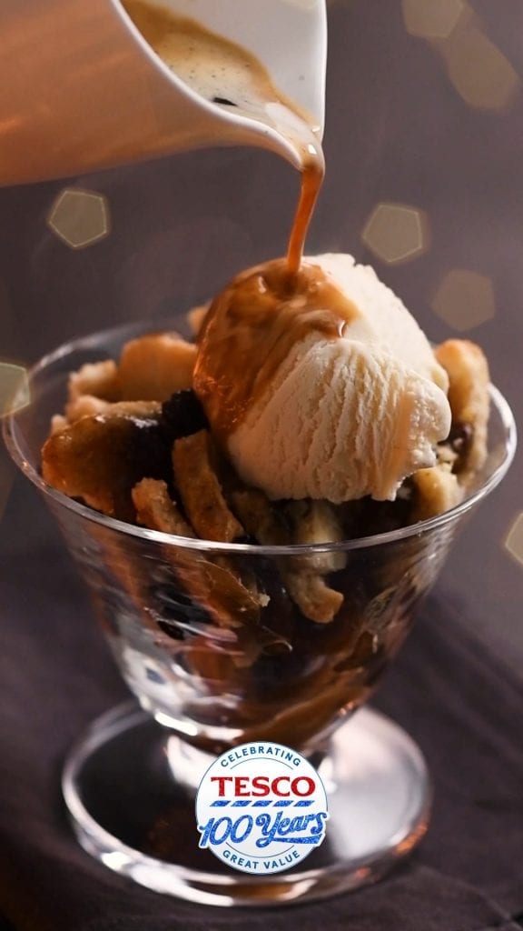 Mince Pie Affogato video shot for Tesco.