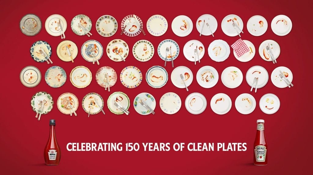 150 Years of Heinz sauces advertisement.