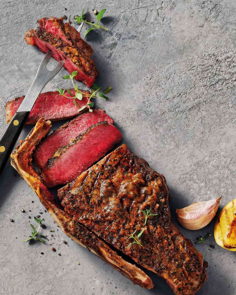 tesco finest bbq signature bone in sirloin steak cowboy butter