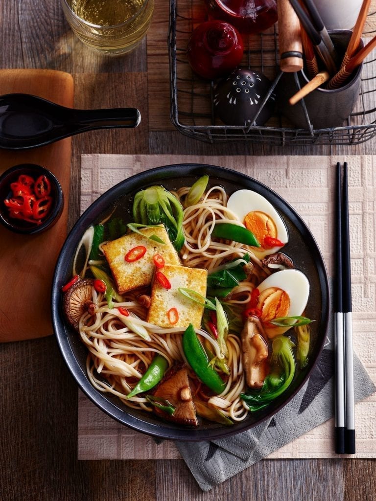 Wagamama Tofu vegetable ramen shot for Slimming World Magazine