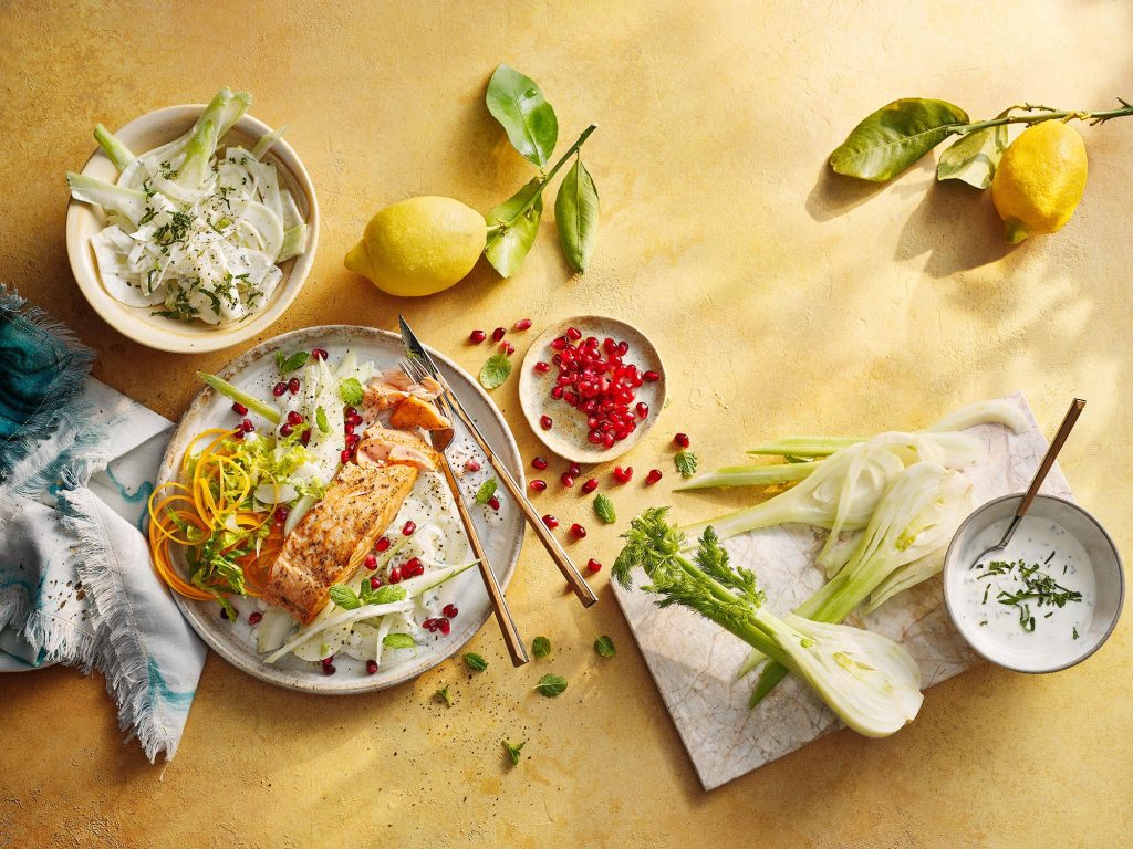 slimming world summer recipe book ginger rubbed salmon fennel salad