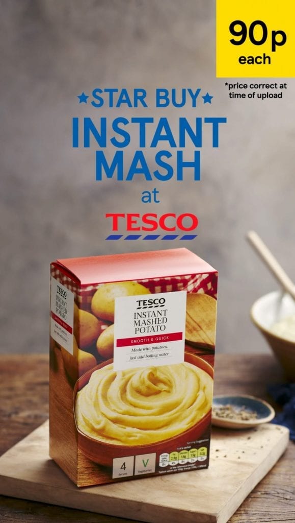 Star buy instant mash video shot for Tesco.