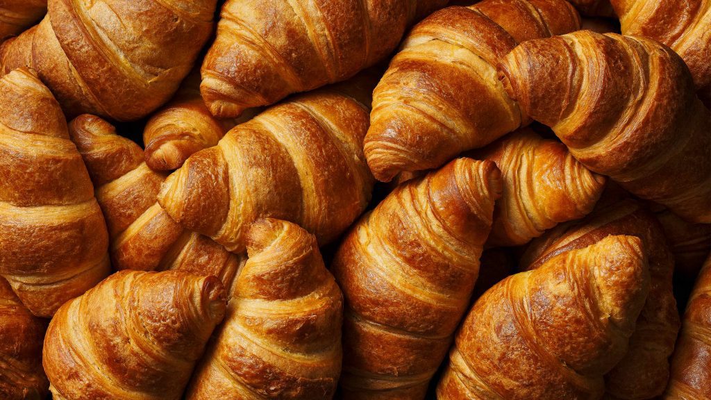 tesco quality seal croissants macro image
