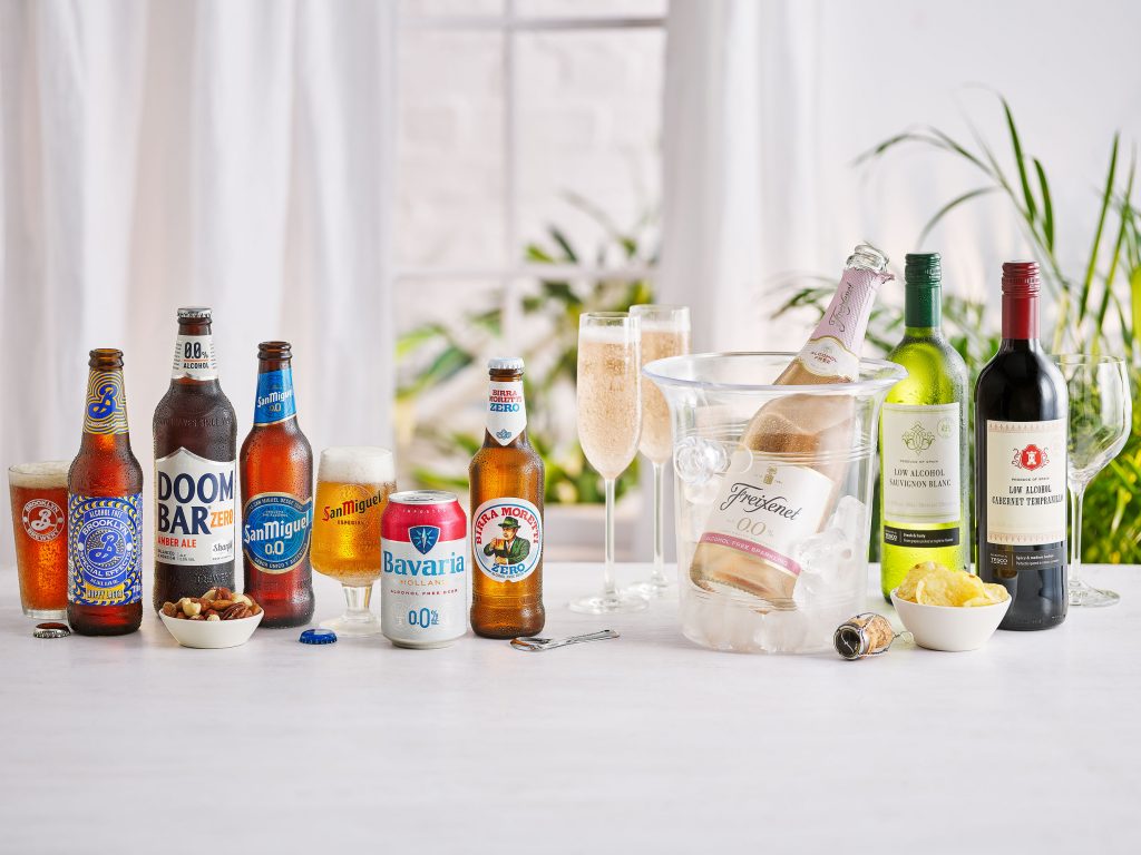 tesco drinks low and no alcohol group