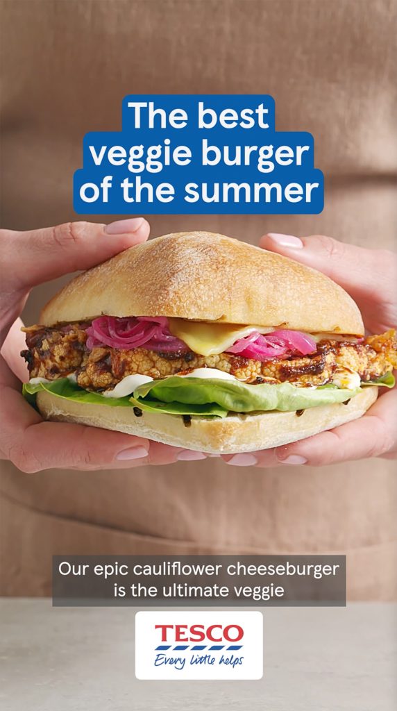 tesco veggie burger reel video