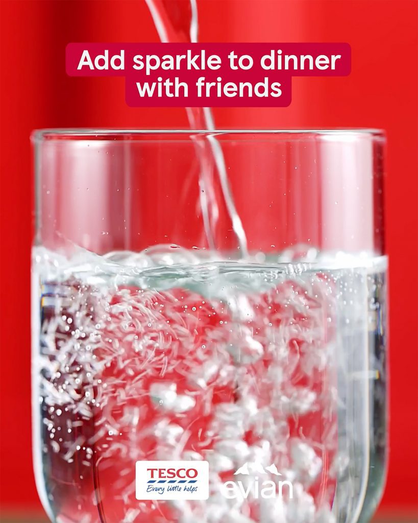 tesco christmas 2023 evian video reel