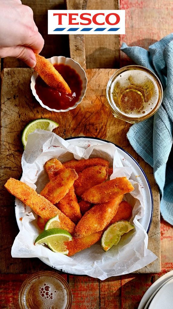 tesco weekend chip dip into tomato sauce