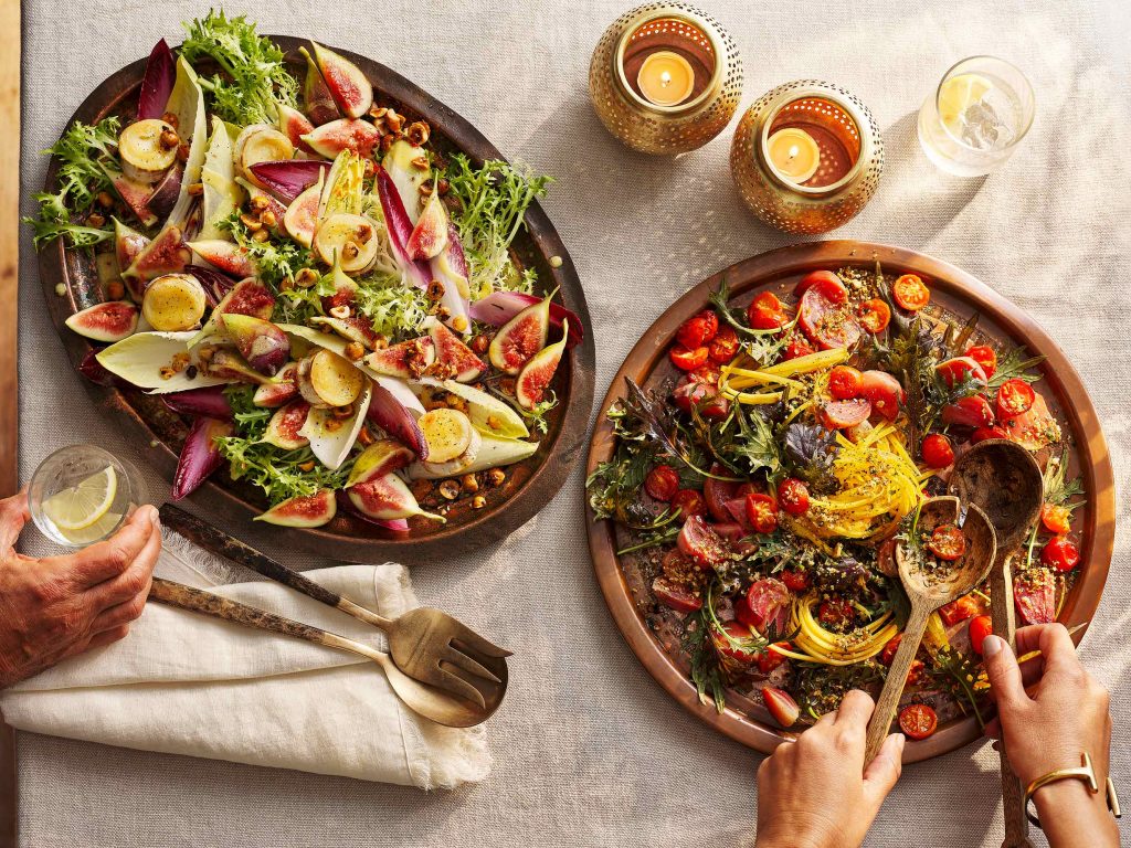 my tel aviv table book Baby Kale Golden Beetroot Salad With Cashew Zaatar Crumbs Fig Roasted Goats Cheese Hazelnuts