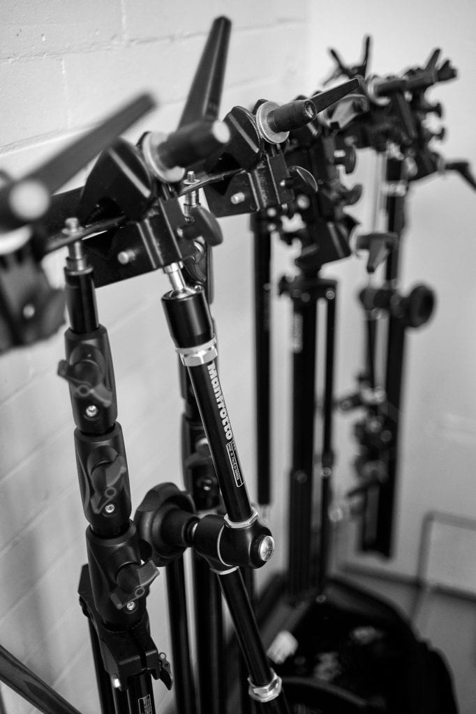 grips stands at gareth morgans photography studio