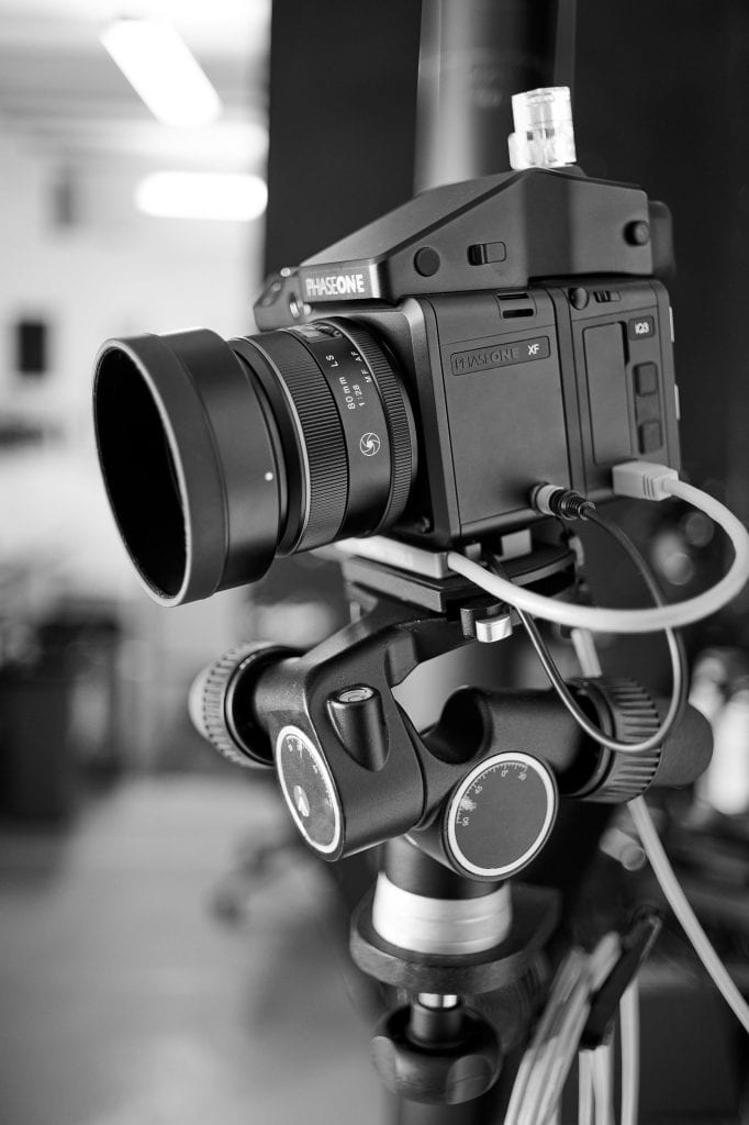 phase one xf photographic camera at gareth morgans food photography studio
