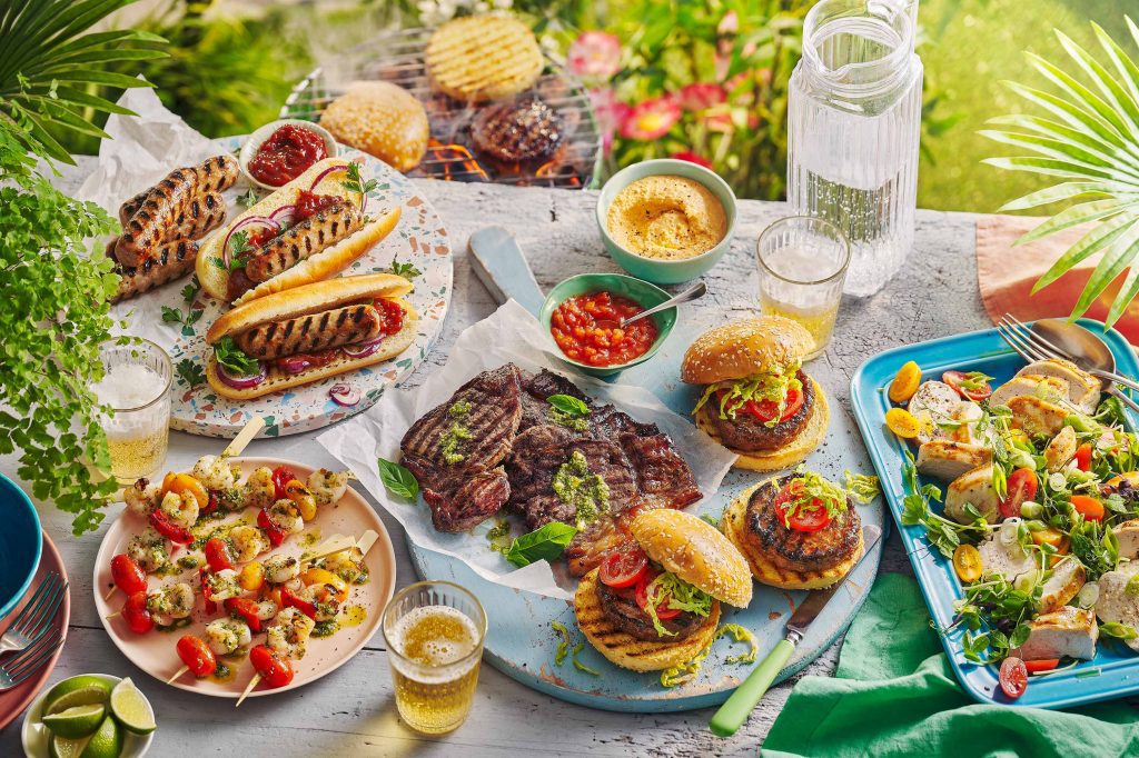 co op southern bbq food table scene