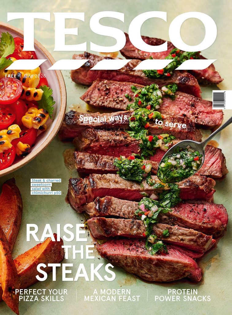 tesco magazine may 2026 steak chimichurra